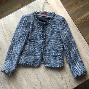 ALICE + OLIVIA BLUE TWEED LIKE JACKET